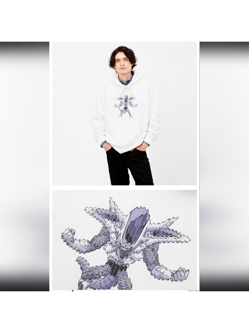 UNIQLO | Dragon Ball Z Hoodie UT Pullover Frieza White Size M Anime